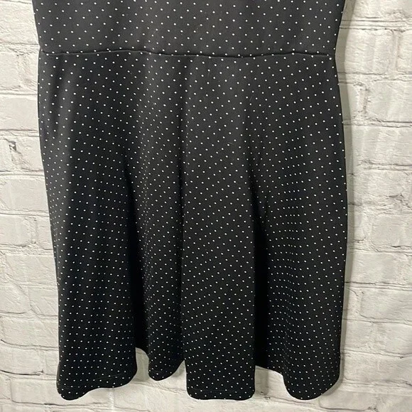 H&M Sleeveless Polka Dots Black White Skater Dress Size Small - Picture 4 of 9